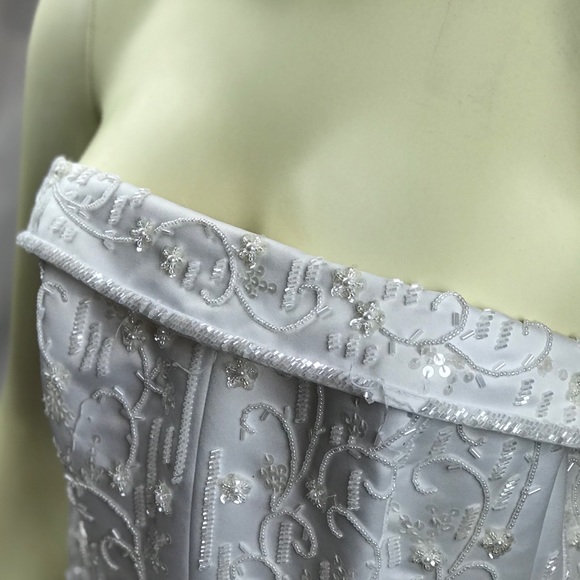 Michael Angelo wedding dress gown size 10 White! - Picture 2 of 8